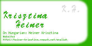 krisztina heiner business card